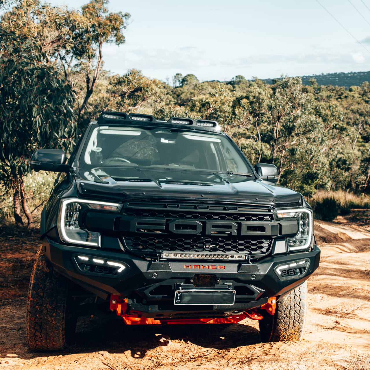 ANTZ Blade Flood LED lights fitted along the roof of a Next Gen Ford Ranger