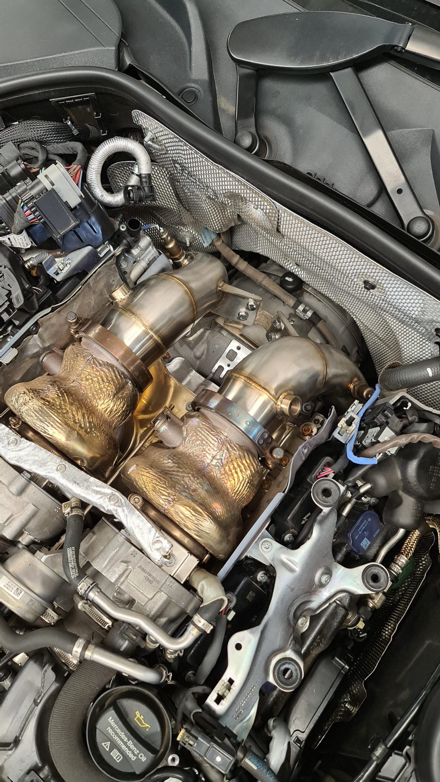 Mercedes Benz 3.5" W213 E63 E63s Performance Downpipes Exhaust 2016 2017 2018 2019 2020 2021