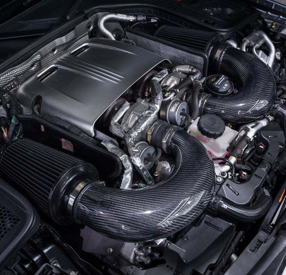 Mercedes Benz W205 C63 C63S M177 GLC63 GLC63S 3.5" Carbon Cold Air Intake Kit 2015 2016 2017 2018 2019 2020