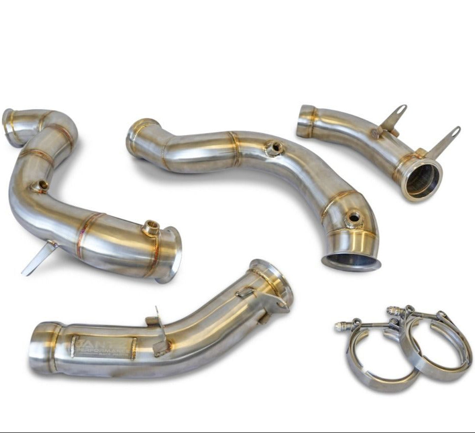 Mercedes Benz 3.5&quot; W213 E63 E63s Performance Downpipes Exhaust 2016 2017 2018 2019 2020 2021