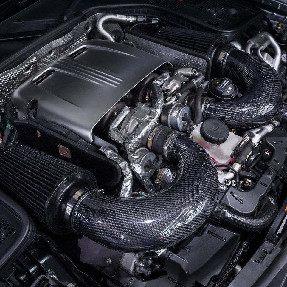 Mercedes Benz W205 C63 C63S M177 GLC63 GLC63S 3.5&quot; Carbon Cold Air Intake Kit (2015-2020)