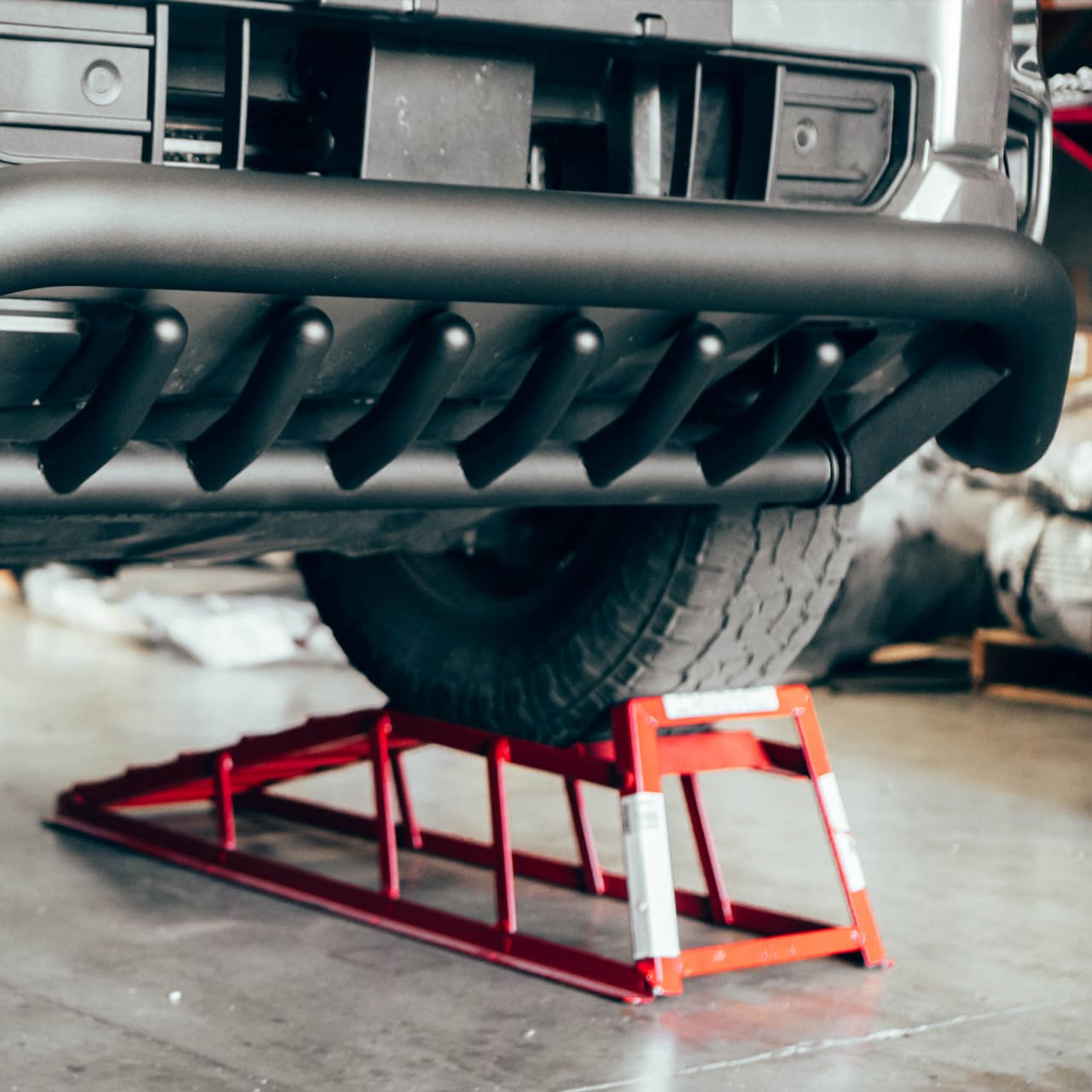 70mm front nudge bar mounted under the front bumper of a Next Gen Ford Ranger